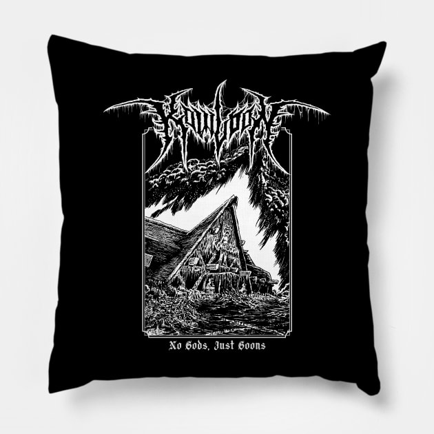 KOWLOON - NO GODS, JUST GOONS Pillow by Brootal Branding