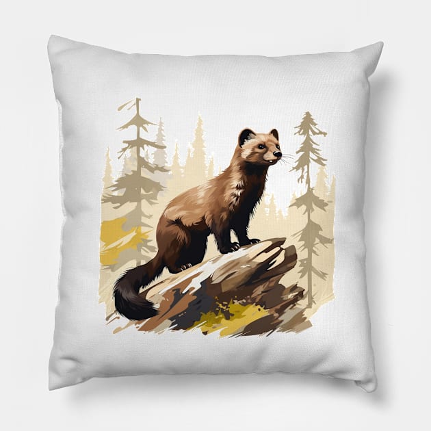 Pine Marten Pillow by zooleisurelife