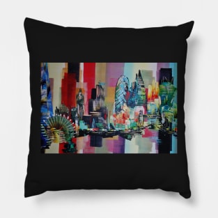 London City Skyline 0659 Pillow