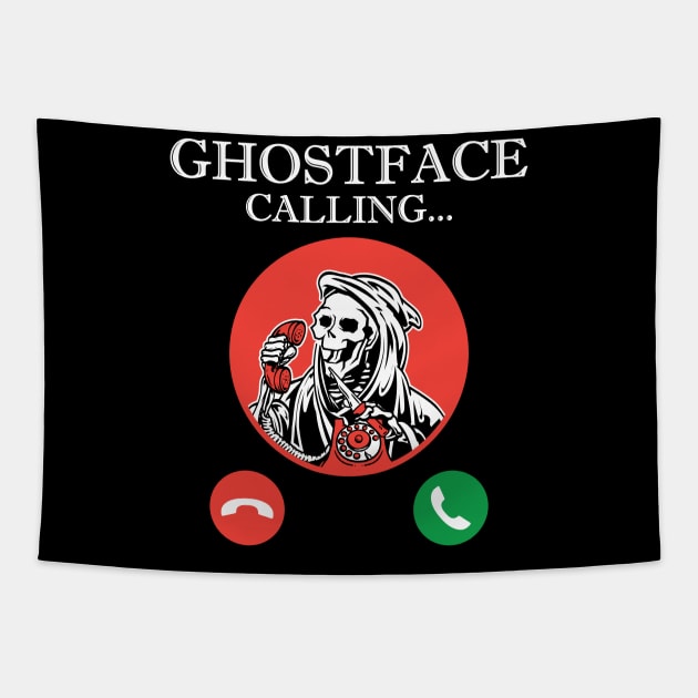 Ghost face calling Tapestry by MZeeDesigns