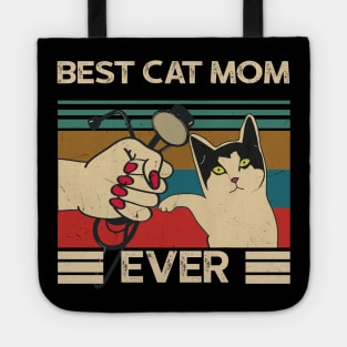 Vintage Best Cat Mom Ever CNA Nurse Mothers Gift Tote