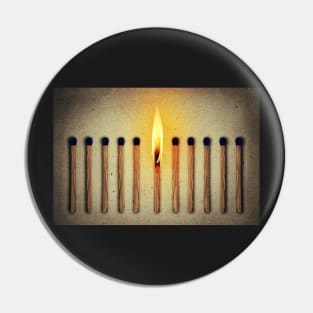 match burning alone Pin