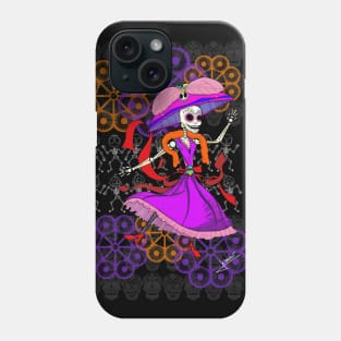 Random dancing catrina skull ecopop pattern Phone Case