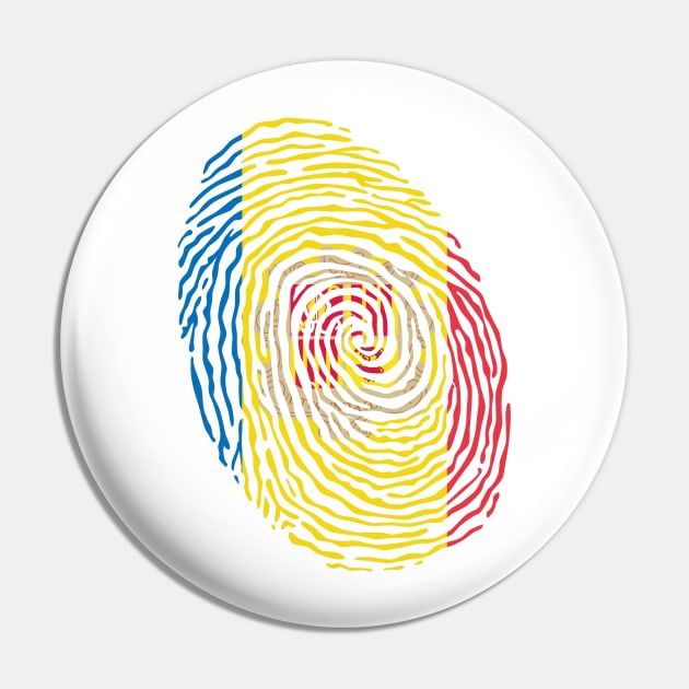 Andorra Fingerprint Pin by KindlyHarlot