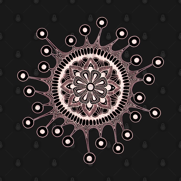 Virus Mandala (inverted orange) by calenbundalas