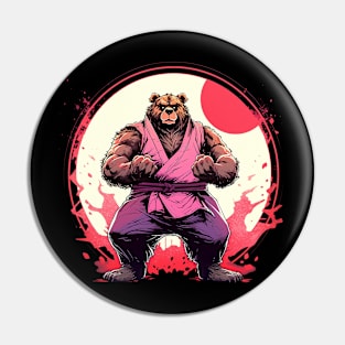 karate bear Pin