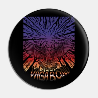 Black Tee - Owl Spirit Animal - Worm's Eye View Pin