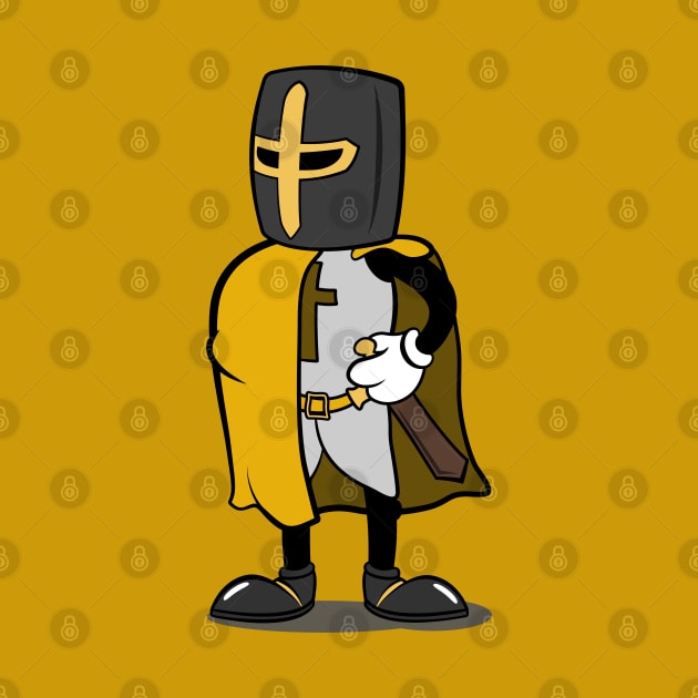 Teutonic Knight Cartoon (Player 4 colors, yellow) by Koyaanisqatsian