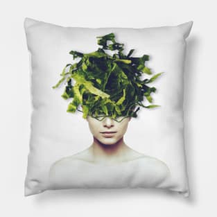 Lettuce head portrait Pillow