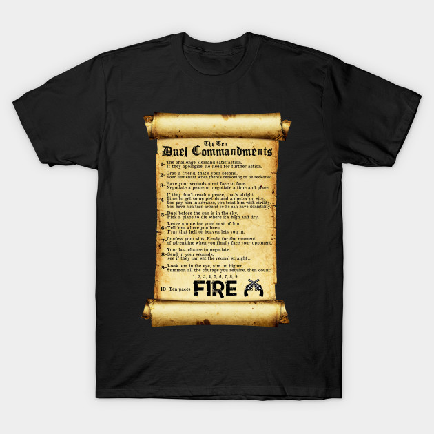 Ten Duel Commandments - Hamilton - T-Shirt | TeePublic