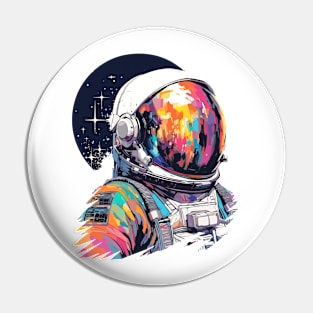 Astronaut Spaceman World Beauty Discovery Adventure Pin