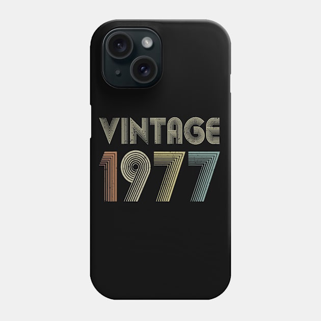 43rd Birthday Gift Vintage 1977 Classic Men Women 43 Years Phone Case by bummersempre66