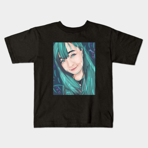 Cute Girls In Digital Painting Digital Artwork Kids T Shirt