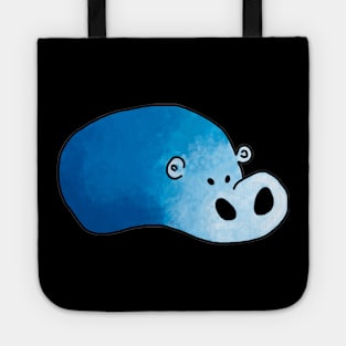 cute blue hippo Tote