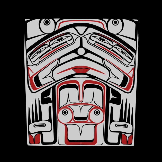 Pacific Northwest Native American Box Panel, drawn from artifact by UsuallyUnusual