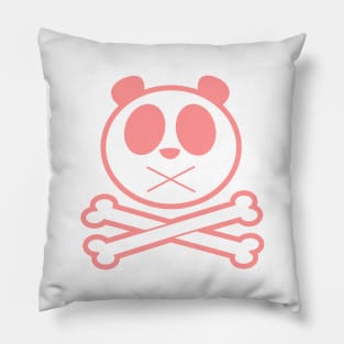 Panda Cross Bone - Pink Pillow