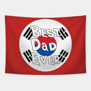 Best Dad Ever South Korea Flag Tapestry