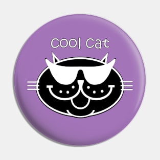 COOL CAT 2 - Black Cat Pin