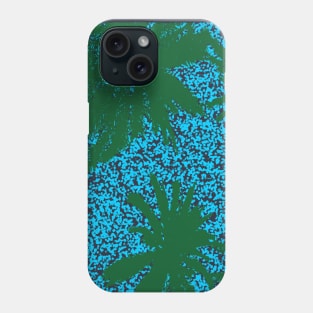 Palm Trees Blue Sky Abstract Background Silhouette Art Phone Case