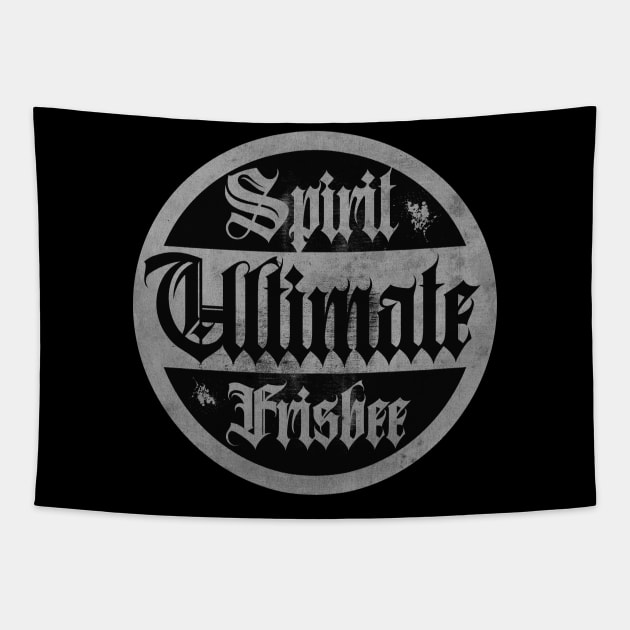 Ultimate Frisbee Spirit BW Tapestry by CTShirts