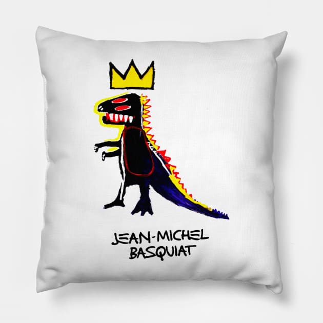 Jean Michel Basquiat artwork Pillow by small alley co