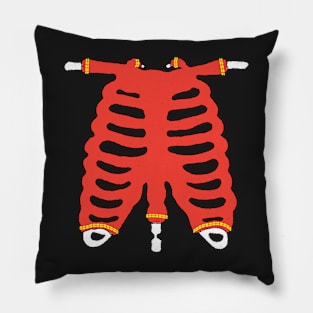 Rib Cage Ugly Sweater Skeleton Halloween Costume, doodle, cartoon Pillow