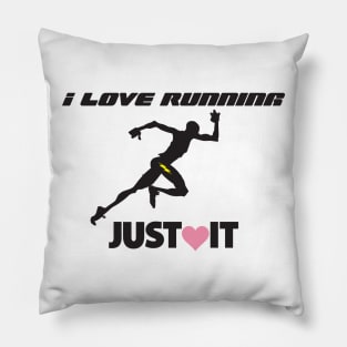 I Love Running Pillow