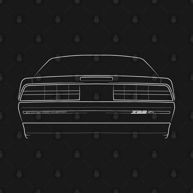 front/back - Chevy Camaro IROC-Z - stencil, white by mal_photography