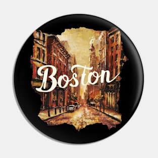 Boston Vintage Colors Pin