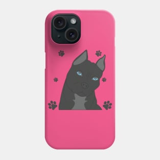 Gray pit bull Phone Case