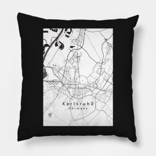 Karlsruhe Germany City Map Pillow