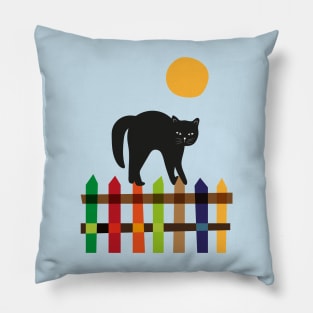 Cat on the fence Pillow