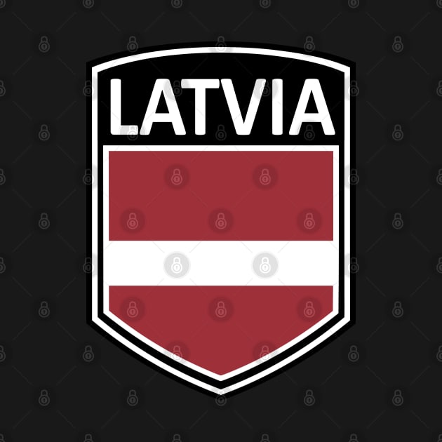 Flag Shield - Latvia by Taylor'd Designs