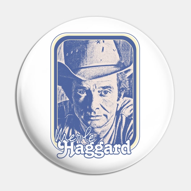 Merle Haggard / Retro Style Country Music Fan Gift Pin by DankFutura