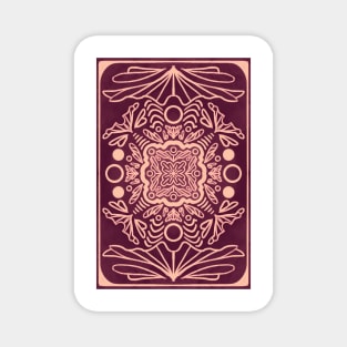 Tarot Card Backing Maroon Magnet