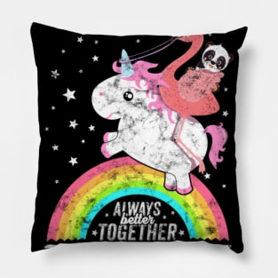 Cute Funny Unicorn Flamingo Panda Rainbow Friends Pillow