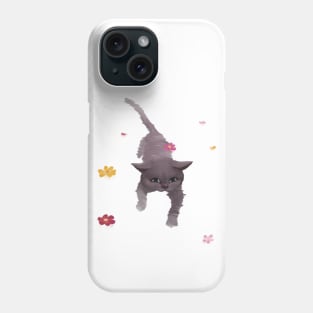 玩水的猫cat playing with water Phone Case