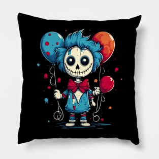 Scary Clown Ghost Pillow