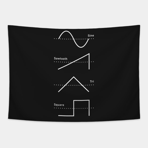 Synthesizer Nerd Audio Waveforms Tapestry by MeatMan