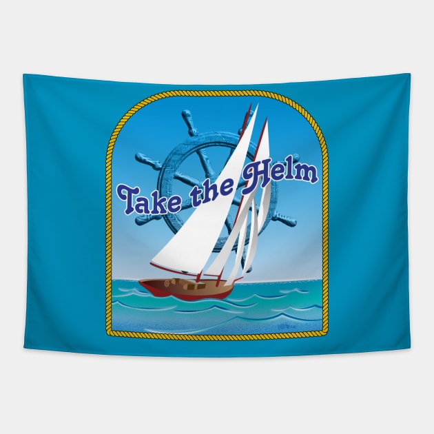 Sailing Helm Tapestry by NN Tease