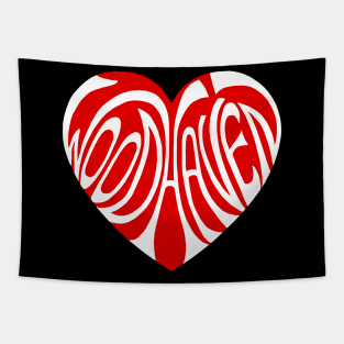 Red Woodhaven Heart Tapestry