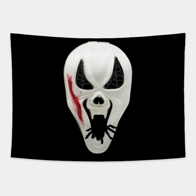 A scary mask for Halloween tshirt gift Tapestry by Mima_SY