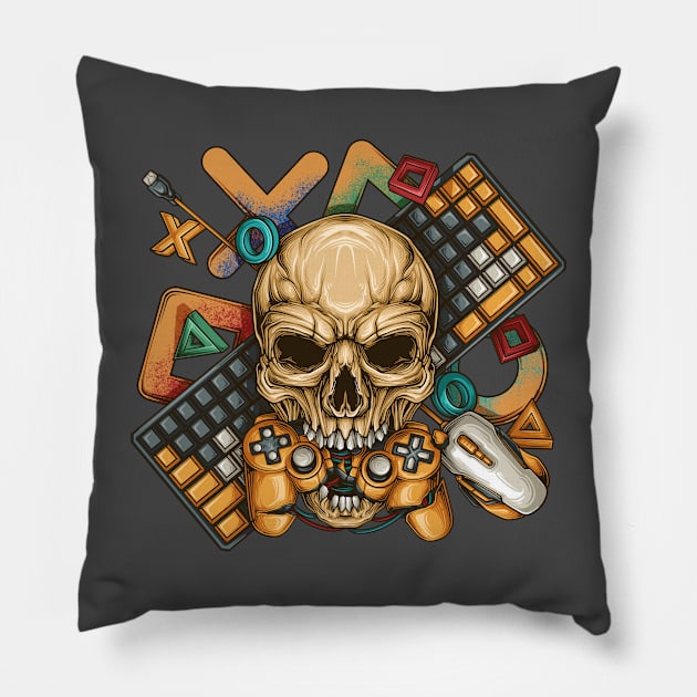 Skull PC Pillow by REMNANT GAMERS