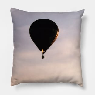 Hot Air Balloon flying during a summer evening Pillow