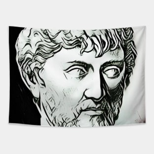 Lucretius Black And White Portrait | Lucretius Artwork 2 Tapestry