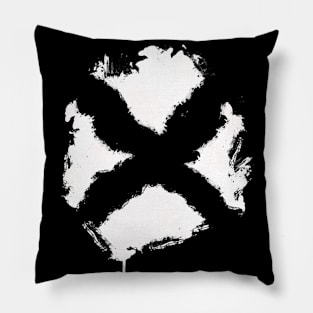 x paint stain Pillow