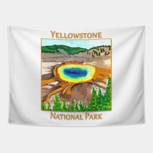 Prismatic Springs in Yellowstone National Park Tapestry