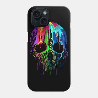 Colorful Drip Skull Phone Case