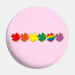 Rainbow Clover Pin