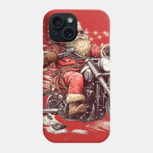 Santa Celebrate Christmas With Motorcycle Phone Case